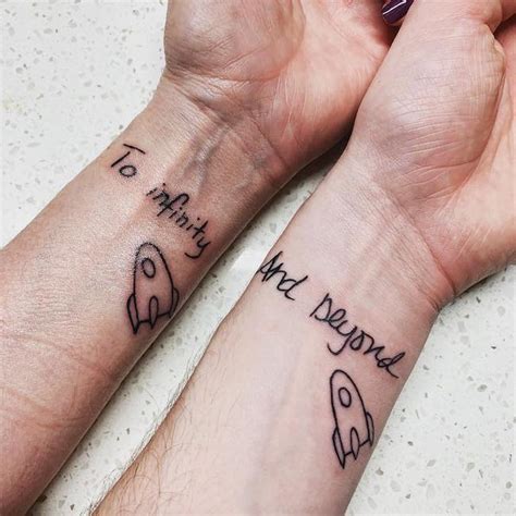 son and mother matching tattoos